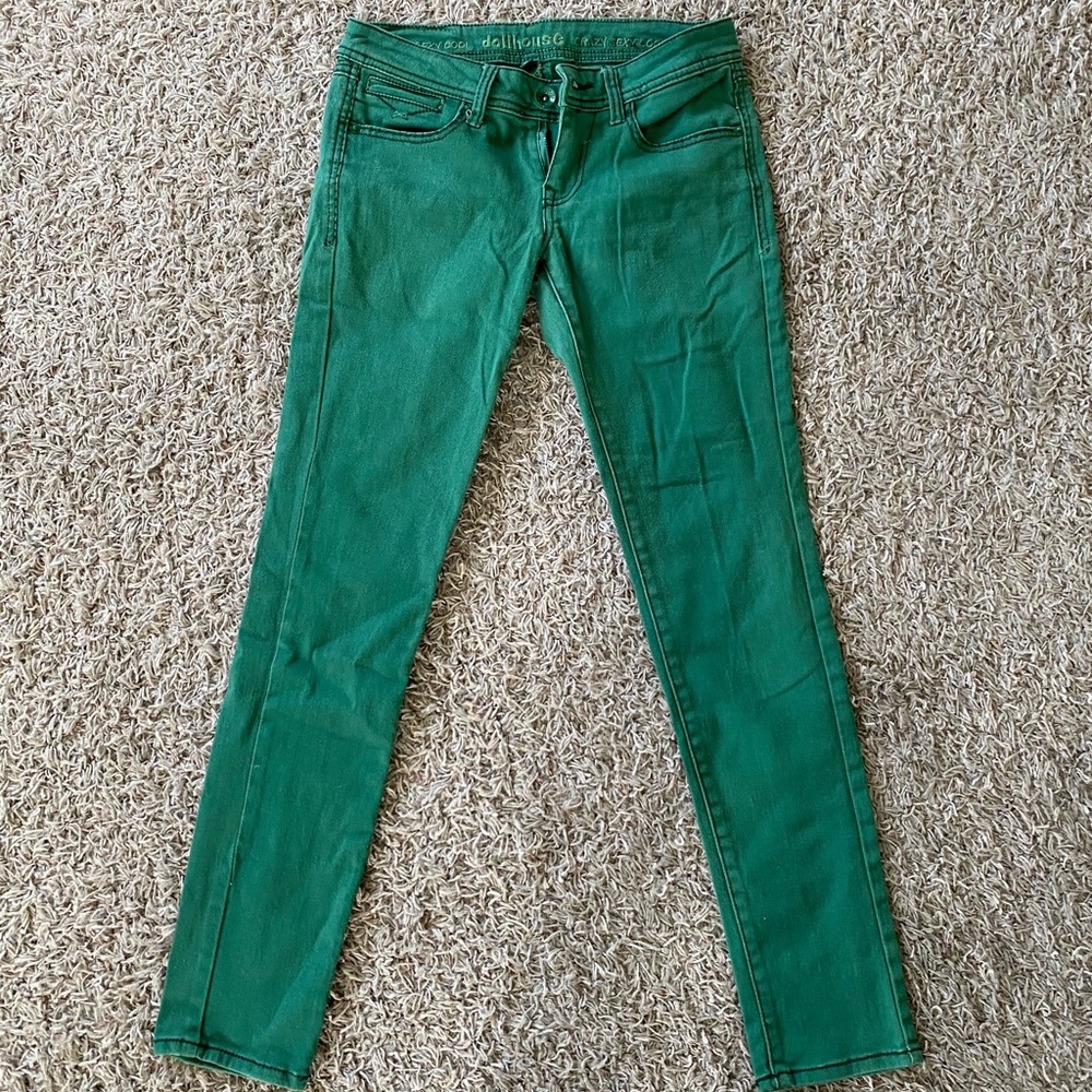 Dollhouse Green Skinny Jeans